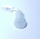 Guanyin Type A Jade 916 Gold Pendant 46.43mm