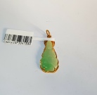 Guanyin Jade 916 Gold Pendant 30.41mm