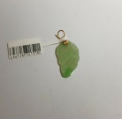 Leaf Green Jade & 916 Gold Pendant 35.03mm