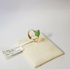 Oblong Jade & 916 Gold Ring 18.29mm