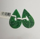 Coin Jade Earrings 40mm-01