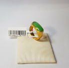 Oblong Jade 916 Gold Ring 17.80mm