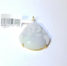 Buddha Type-A Jade 916 Gold Pendant 38.47mm