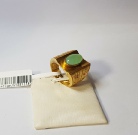 Vintage Jade 916 Gold Ring 18.52mm