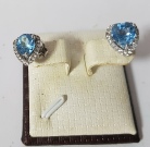 Blue Topaz Oval Earrings 1284