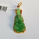 Guanyin Jade 916 Gold Pendant 41.41mm