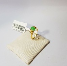 Oval Shaped Jade 916 Gold Ring 15.83mm