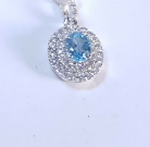 Blue Topaz Oval Pendant 1119-119