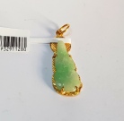 Guanyin Jade 916 Gold Pendant 32.91mm