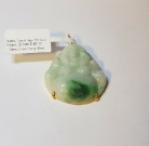 Buddha Type-A Jade 916 Gold Pendant 38.61mm