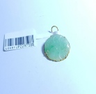 Lover Green Jade & 916 Gold Pendant 22.97mm