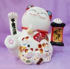 Thousands Client & 3 Bleesing With Golden Lucky Waving Cat L