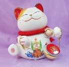 Good Luck & Wealth Ship-Coin BanK Cat M